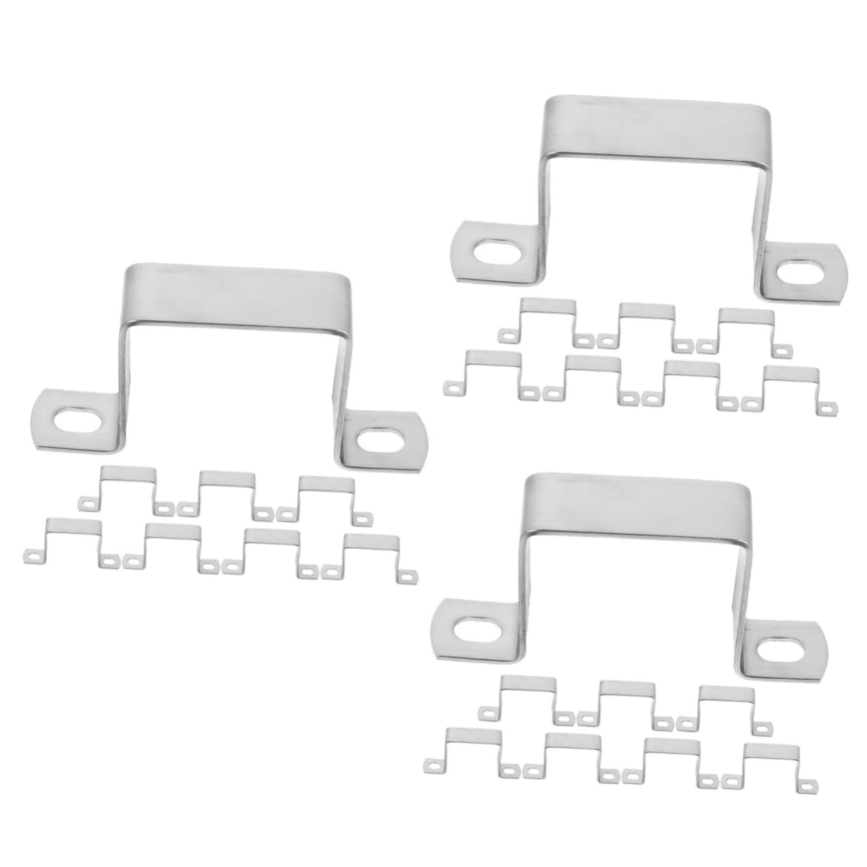OSALADI Pièces Boucle Tube Carré Collier De Serrage En Forme De u Collier De Serrage Pour Tube Carré Clip De De Tension Tu Parenthèse Serrer Porte-clips Silver Acier Inoxydable 304