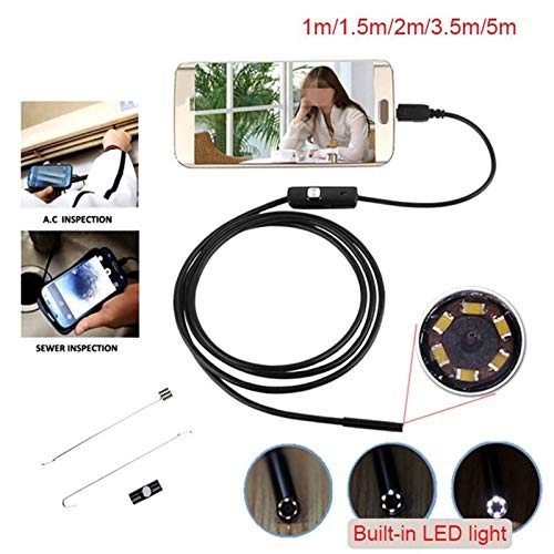 Überprüfen Sie die Kamera 5.5mm 7mm Endoskop-Kamera Flexible IP67 wasserdichte Micro-USB-Inspection-Endoskop for Android… – Bild 3