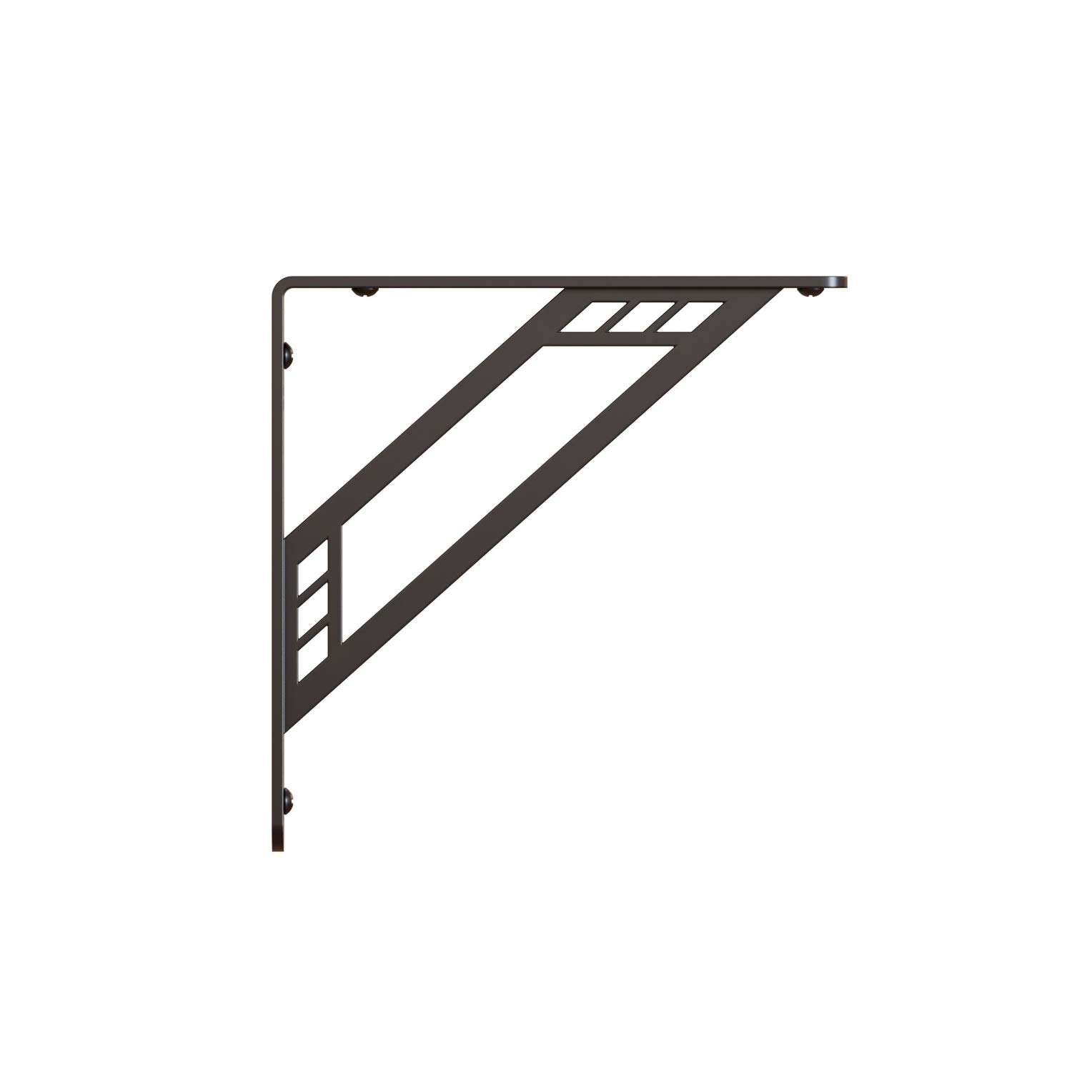 Knape & Vogt Made Richland Decorative Shelf Bracket, Black, 8-inches, 8 inches