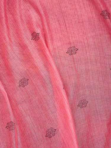 Image of Satrani Women's Chanderi Cotton Printed Ready To Wear One Minute Pre Pleated Readymade Saree with Unstitched Blouse Piece