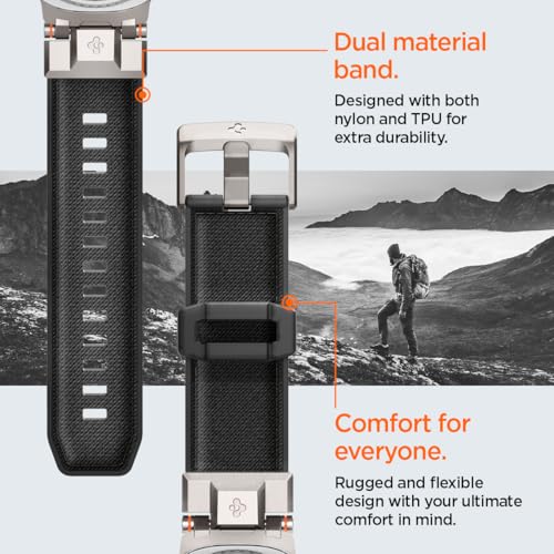 Image of Spigen DuraPro Armor Strap Band for Samsung Galaxy Watch 8 Classic /Watch8 (44mm /40mm), Shock-Absorbing&Rugged Build - Black