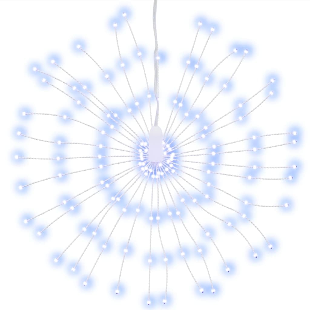 Homgoday Luci natalizie fuochi d'artificio 8 pezzi catena luminosa fuochi d'artificio luci natalizie 8 modalità fuochi d'artificio luci con telecomando per feste natalizie decorazioni 140 LED bianco