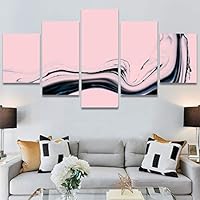 SIGNWIN 5 Panel Canvas Wall Art Abstract Colorful Decorative Elements Modern Artwork for Home Decorations Ready to Hang - 60