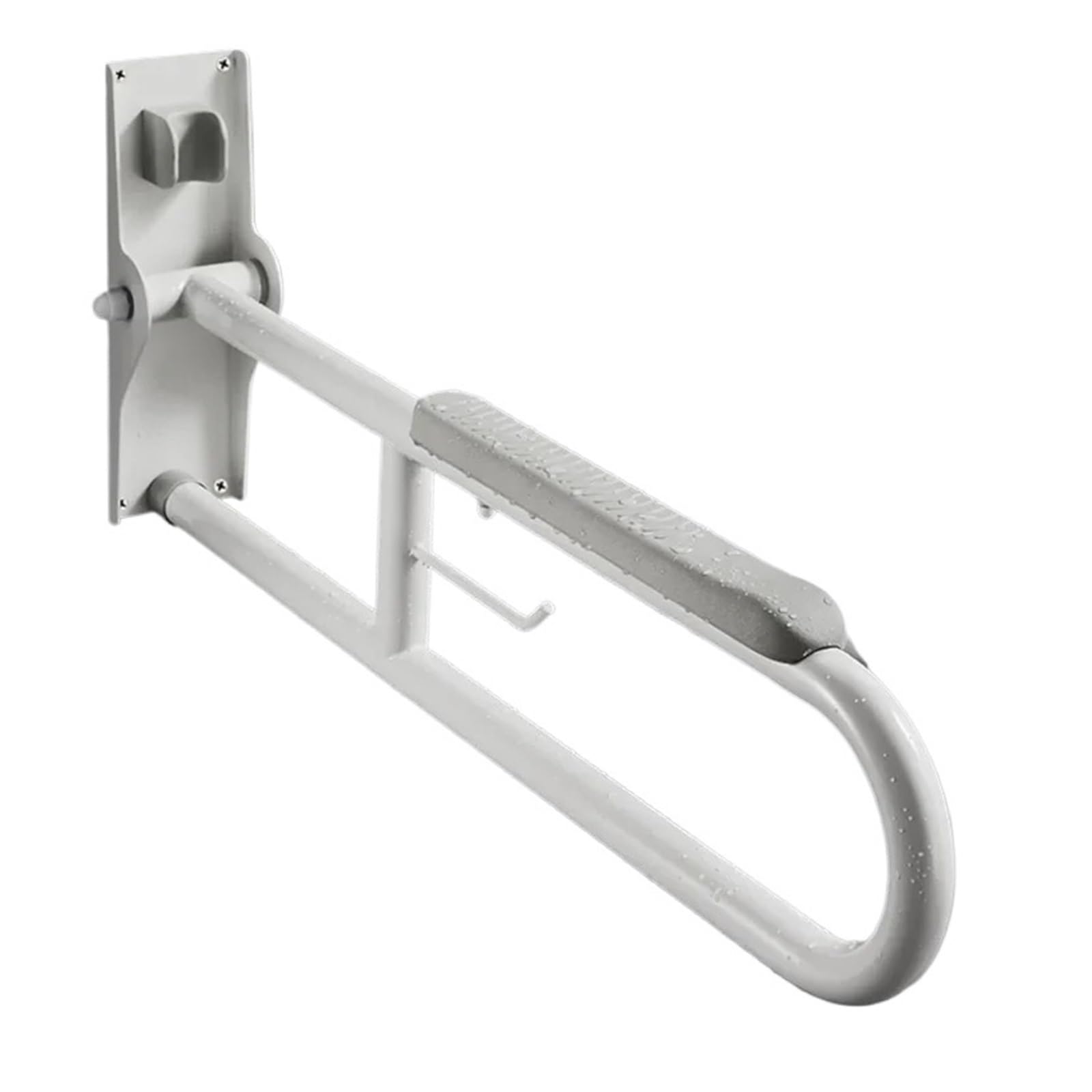Padgcnor 70Cm-Grey Folding Bathroom Toilet Grab Rail Elderly Disabled Toilet Handrail Foldable Railing Holder Soft Cushion Grip High Load Capacity Anti-Tip Support Armrest(70Cm-Grey)