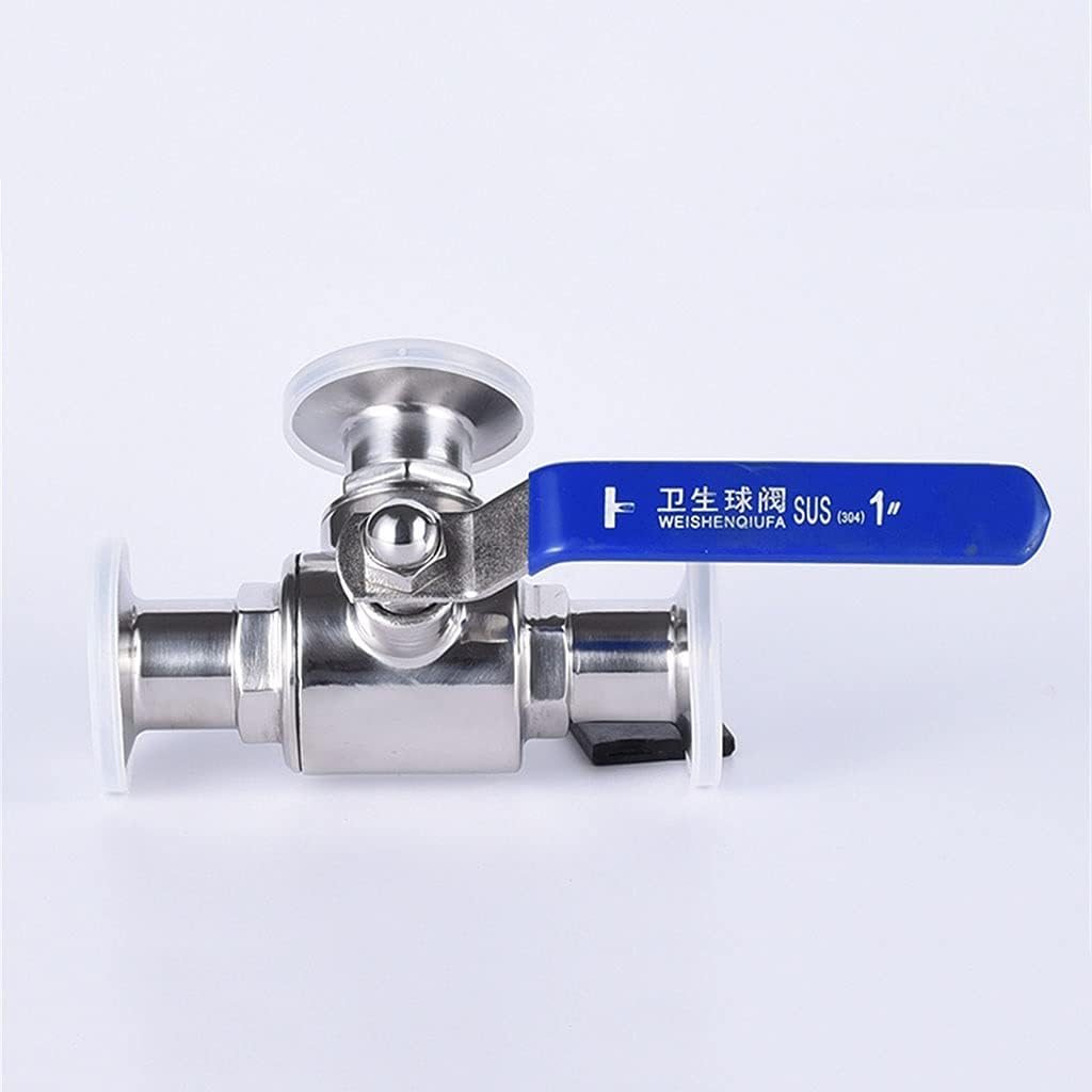 lever ball valves,ball valve,Stainless Steel Quick-fit Three-Way Ball Valve,T-Type L-Type 3/4" 1" 2" DN20 25 32 40 50 Sanitary Manual Clamp Type Quick Opening Ball Valve (Color:DN50) (Colo ( Color : D