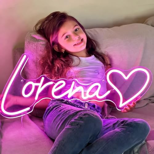 Image of GITM Custom Neon Signs Personalized, Large Led Neon Lights Signs for Name Wedding Studio Logo Wall Decor,Name Neon Sign Customizable