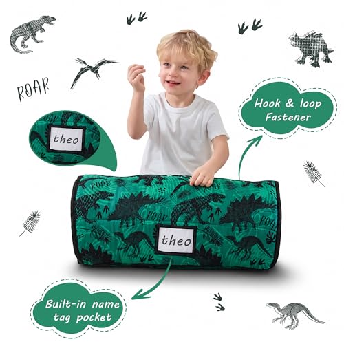 Image of Lasoftan Toddler Nap Mat with Pillow and Blanket, Extra Large Rolled Napping Mats,Slumber Bags for Boys Girls,Kids Sleeping Bag for Daycare, Preschool Travel Camping
