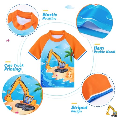 Image of Kids Swimsuit Boys Two Pieces Shark Swimsuit Toddler Rash Guard and Trunk