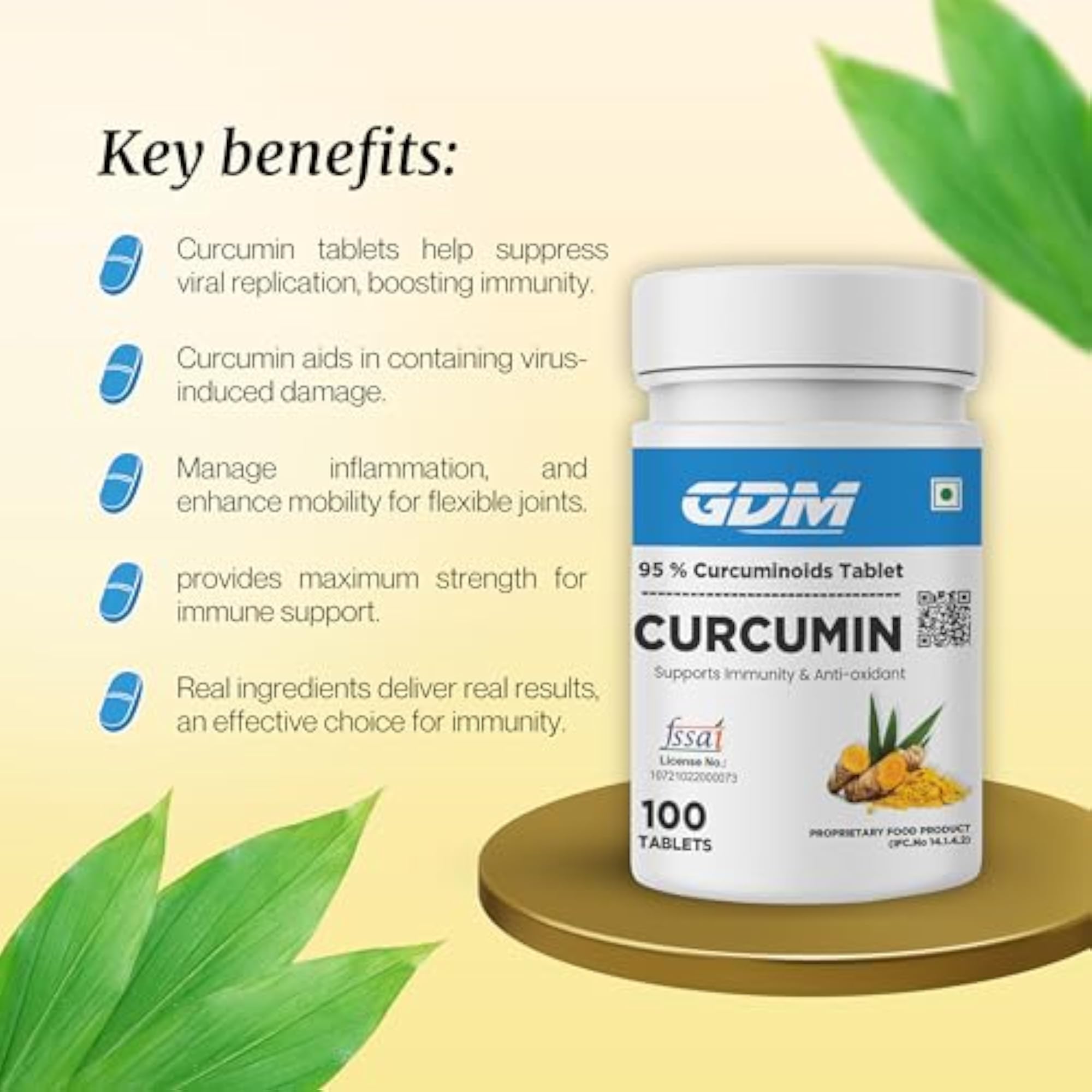 GDM Curcumin with 95% Curcuminoids for Immunity Support