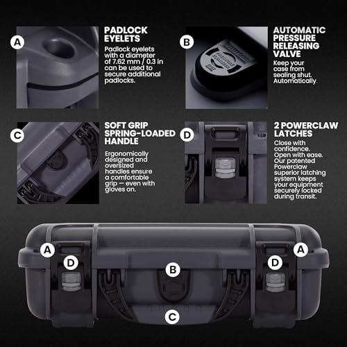 Maleta rígida NANUK 909 para cámara, impermeable, Graphite miniatura 5