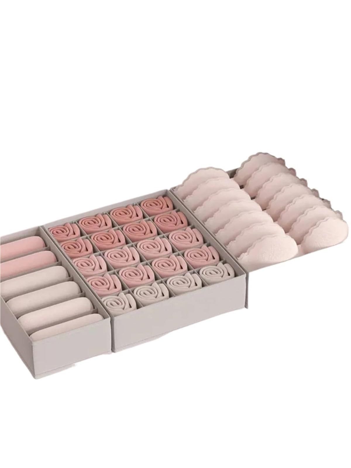 YDYAENIO Underwear Drawer Organiser 3pcs/Set -Underwear Bra Socks Storage Box Underwear Organizer Wardrobe Organi underwear organiser boxes for wardrobes(Color1)