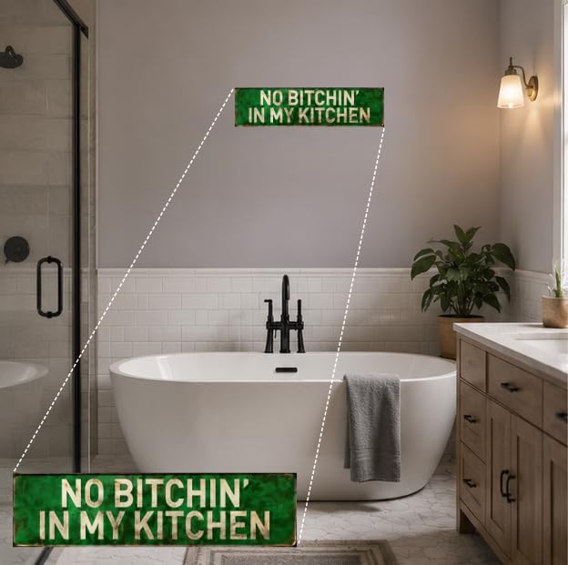 Funny Aluminum Tin Sign Vintage Green Rustic Wall Decor 16x4 Inch - image 4