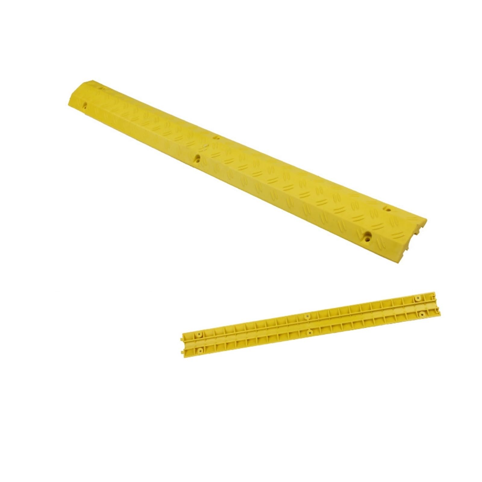 Copertura Gialla per Cavi da Pavimento – Lunghezza 39,4 Pollici, Protezione per Cavi A 1 Canale – Rampa in Gomma per Uso Interno Ed Esterno.Yellow1-1 Channel