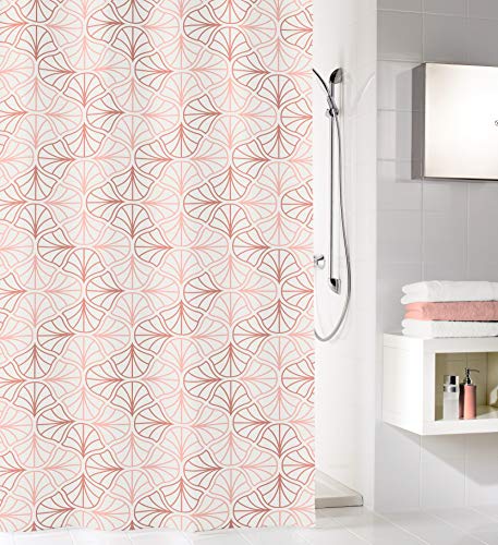 Preisvergleich Produktbild Kleine Wolke Bloom Duschvorhang, PEVA, Pearl, 180x200 cm