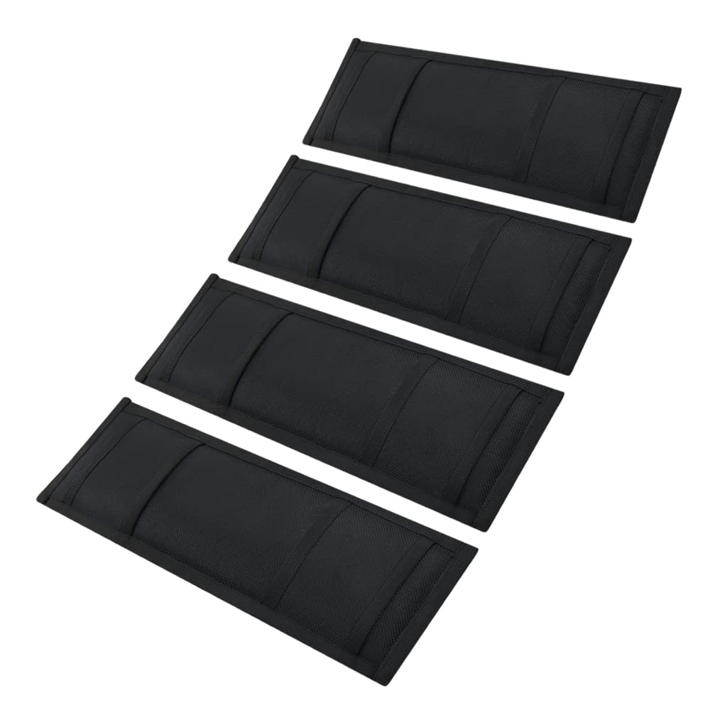 Paquete de 4 Fundas Protectoras universales para Correa de Amarre para Barco, remolques, Jetski, Waverunner, Color Negro, 4 x 12 Pulgadas