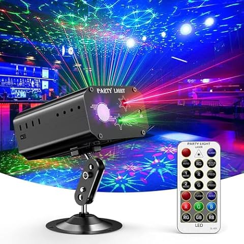 Sound Activated DJ Stage Lights with Remote Cover