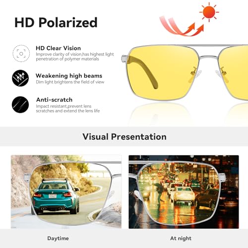 Image of Sunglasses for Men Women Trendy Polarized Sunglasses UV400 Fashion SunGlasses Aviator Sunglasses for Driving Fishing