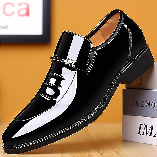Men's Business Casual Loafers Patent Leather Formal Oxford Slip On Dress Shoes for Men2