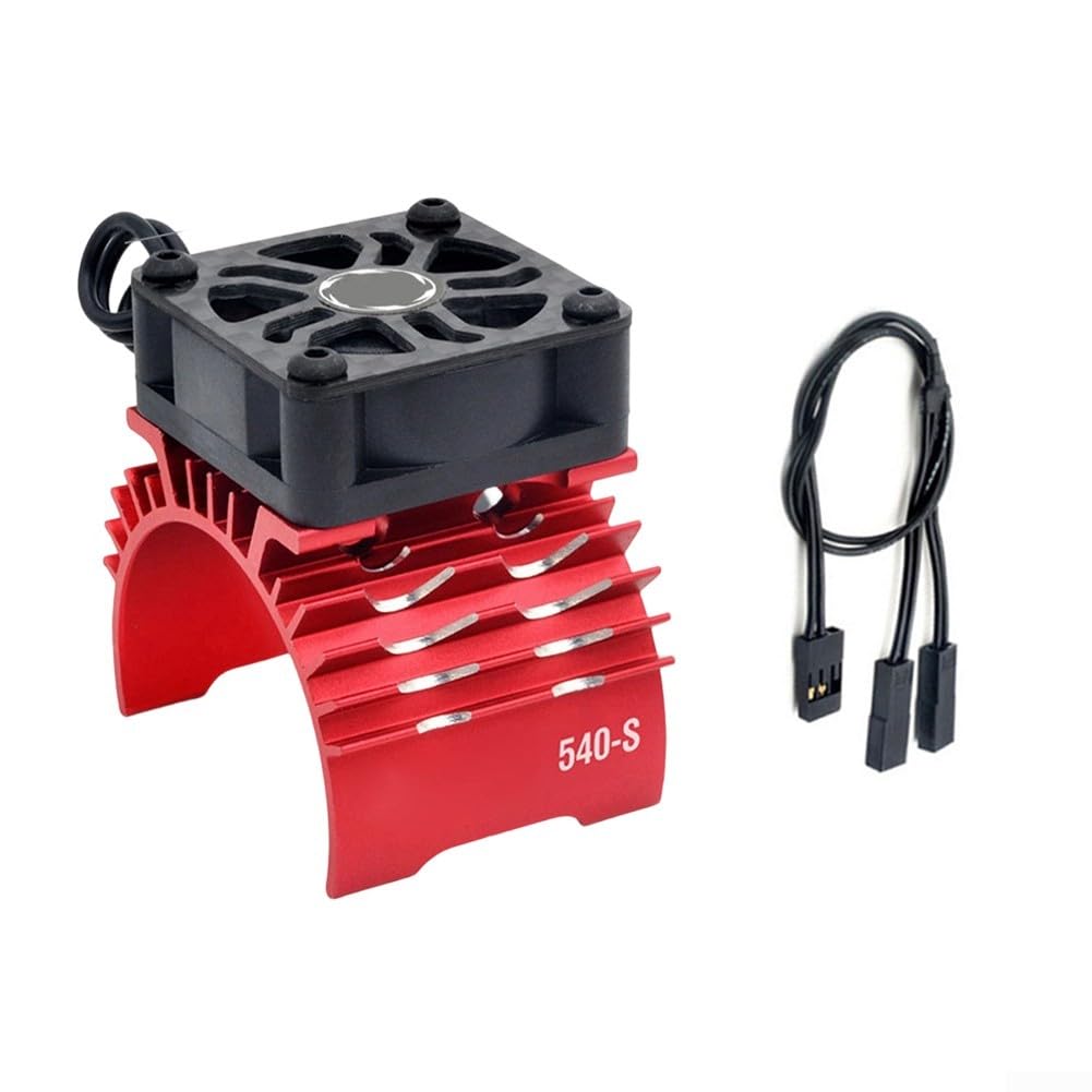 Niceminiwall For Surpass Hobby 30Mm Motor Cooling Fan, 28000RPM High Speed RC Cooler With Metal Heatsink Cover For 1/8 1/10 RC Cars 36-38mm Brushless Motors(Red540-S) — image 1