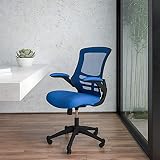 Flash Furniture Silla de Oficina, Espuma, Metal, plástico, Madera contrachapada, Red Azul, 64.77 x 62.23 x 104.78 cm