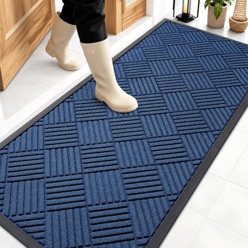 Image of OLANLY Front Door Mat Outside Entrance 59x23, Waterproof Heavy-Duty Doormat