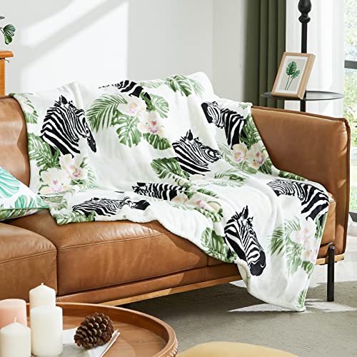Casaagusto Zebra Fleece Throw Blanket, Ultra Soft Cozy Plush Throw Blankt For Couch Bed Sofa, Lightweight Decorative Zebra Print Animal Blankets For Baby Kids Adults (Zebra 50 * 60 Inch) #TOP12