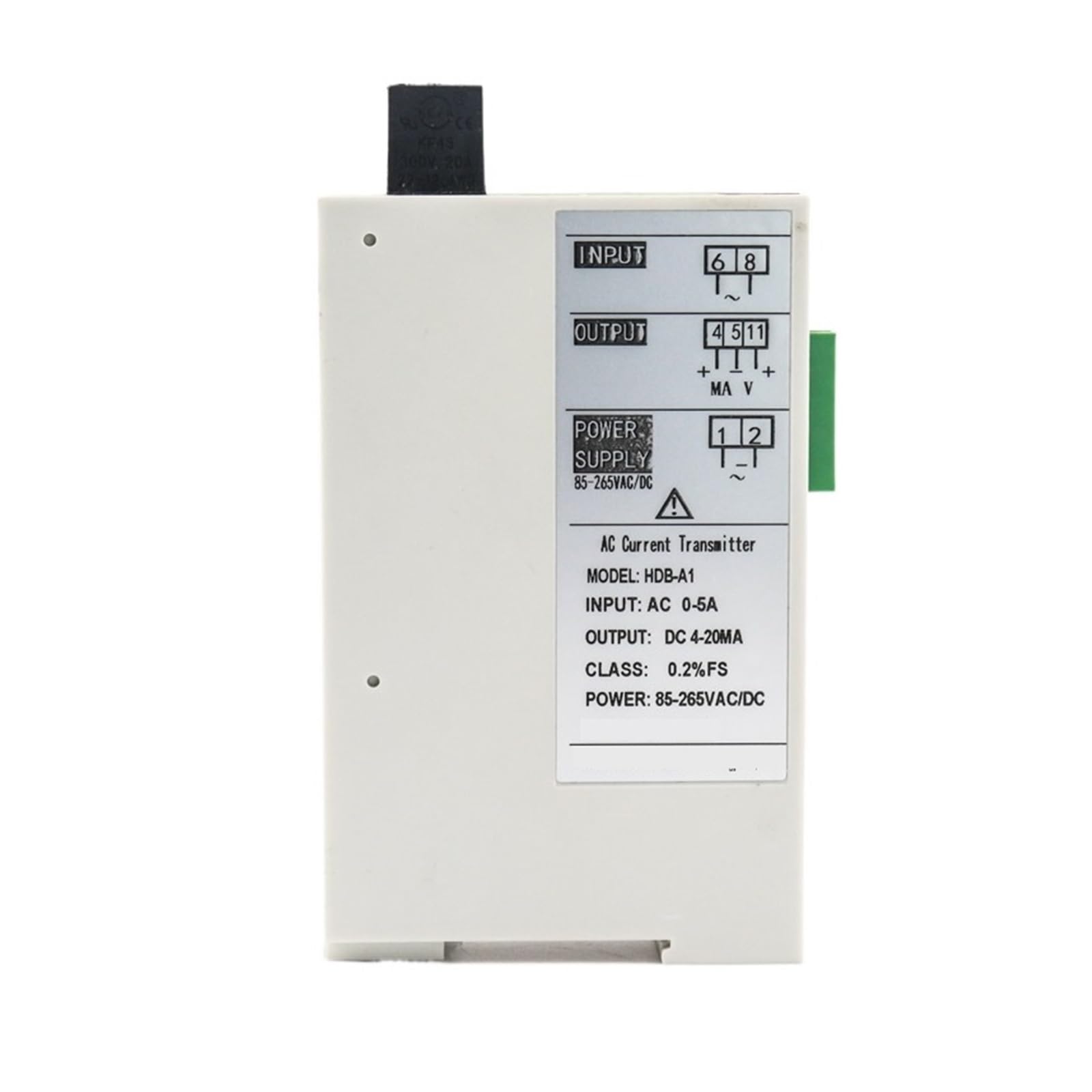 TSCFHGQI AC Current Transmitters 220VAC Power Supply 1000V AC Voltage Transducer Sensor 0-1A 5A 10A 20A AC 4-20mA Output(0-1A AC in)