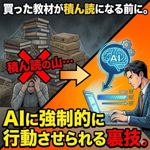 買った教材が積ん読になる前に。AIに強制的に行動させられる裏技。