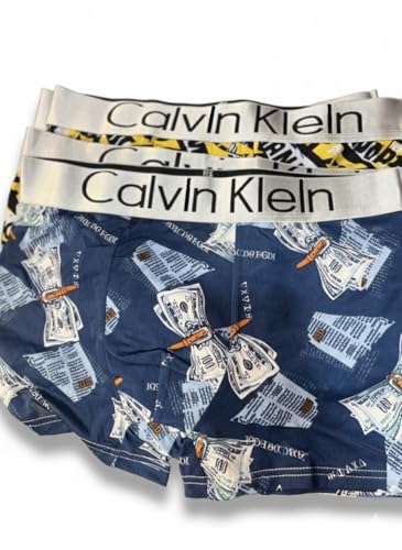 Image of Men's Underwear Modal Geometric Print Stretch Trunks | Ultra-Soft Breathable Underwear with Four-Way Stretch, Anti-Odour & No Ride-Up Fit | Premium Waistband | Pack of 2 Dispatch