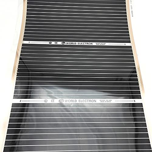 Davitu Wires & Cables - Heating Film Infrared 10m2 0.5M Width 280W/m2 Electrical Far Infrared Underfloor Heating System Carbon Heating Film 220V