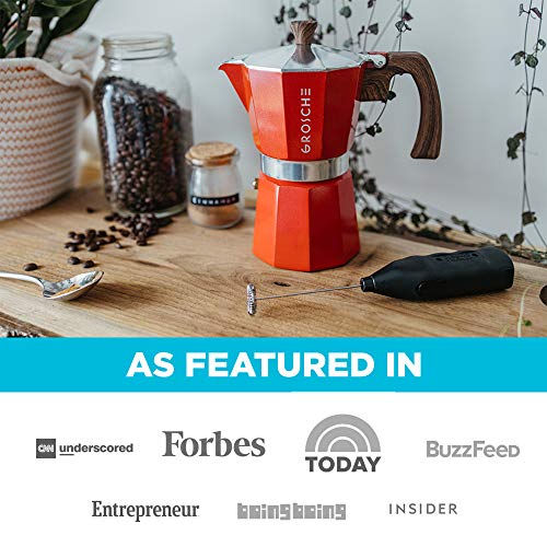Image of GROSCHE Milano Moka Stovetop Espresso Coffee Maker (9 Cup / 450 ml, Red)