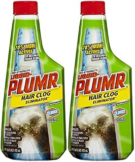 Liquid-Plumr Pro-Strength Clog Remover, Hair Clog Eliminator, 16 Fluid Ounces (Pack of 2)