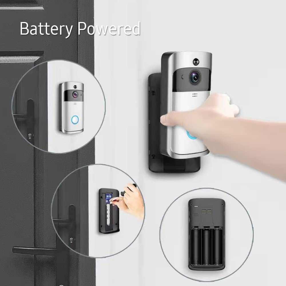 Campanello Video WiFi Smart citofono Wireless videocitofono bidirezionale Controllo remoto Tramite App Comunicazione a 2 Vie Visione Notturna PIR 720P con rilevamento Movimento