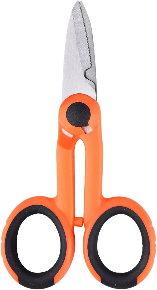 Corslet Optical Fiber Cable Cutter Scissors | Heavy Duty Kevlar Shears for Fiber Optic Cable Cutting | Precision Wire Cutter Tool for Telecom, Networking, FTTH & Professional Cable Preparation