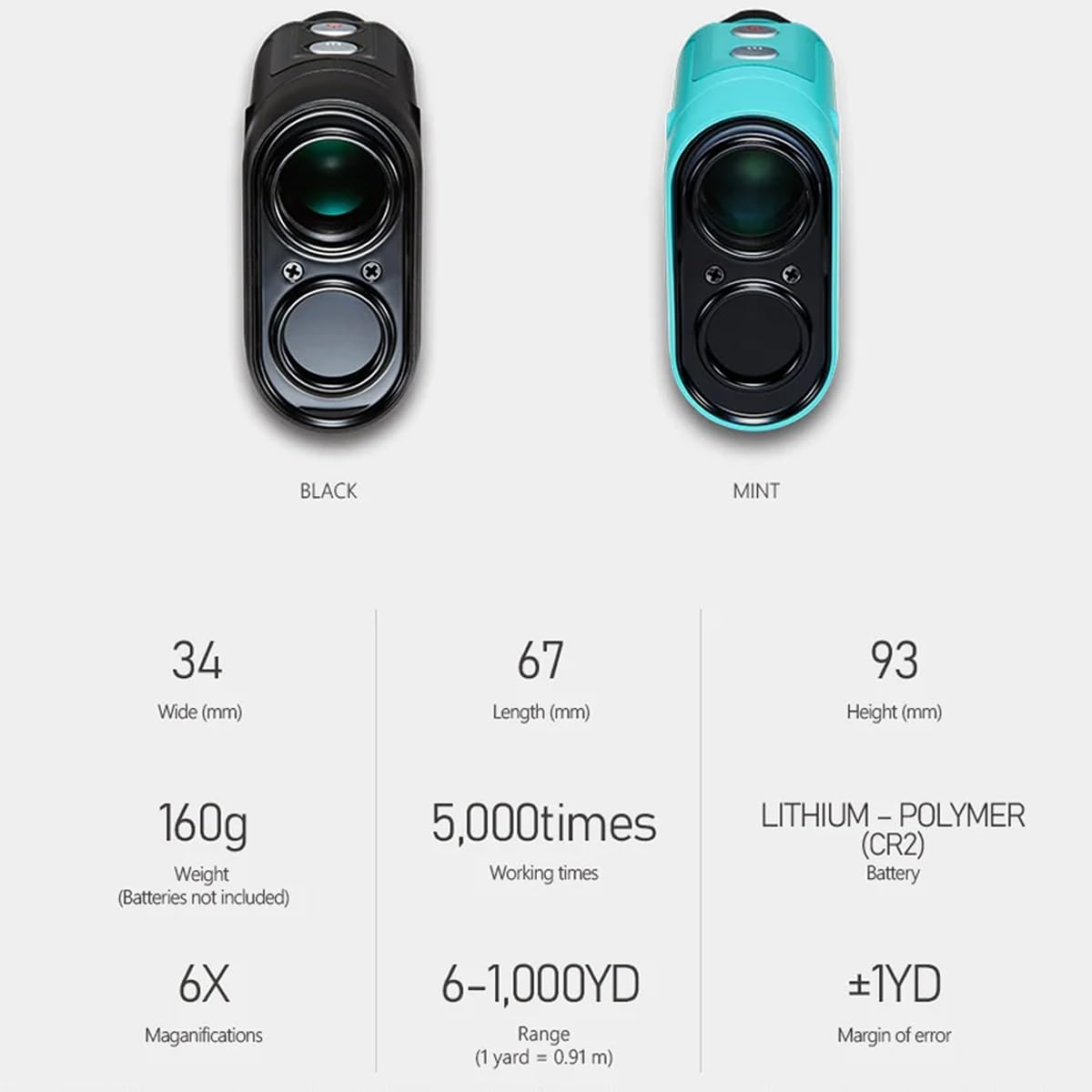 BLACK Voice Caddie ボイスキャディ EL1 レーザー距離計 Voice Caddie EL1 Golf Compact Laser Rangefinder with Slope | 1,000