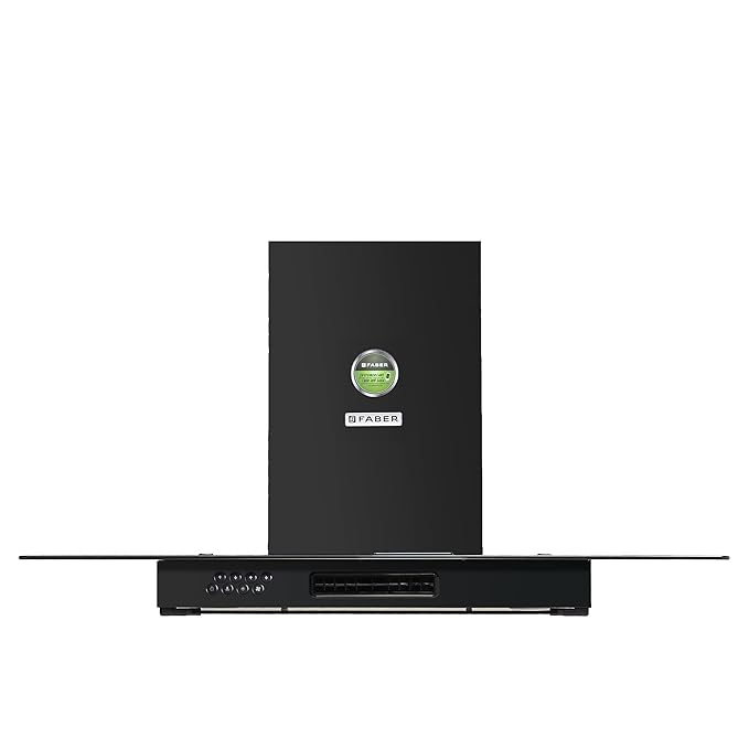 Faber 3 Way Suction Chimney with Air purifier & Fan,90 cm,1095 m3/hr (HOOD 3N1 AEROST. GLAMOUR PRO 3D BK FT 90,Baffle Filter,Black)