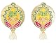 Auspicious Round Shubh Labh Set for Hanging Wooden Handcrafted Valance Showpiece for Home Temple Indian Traditional Festival Decoration Housewarming Pooja Home Decor(Size:-5)(Multicolour)