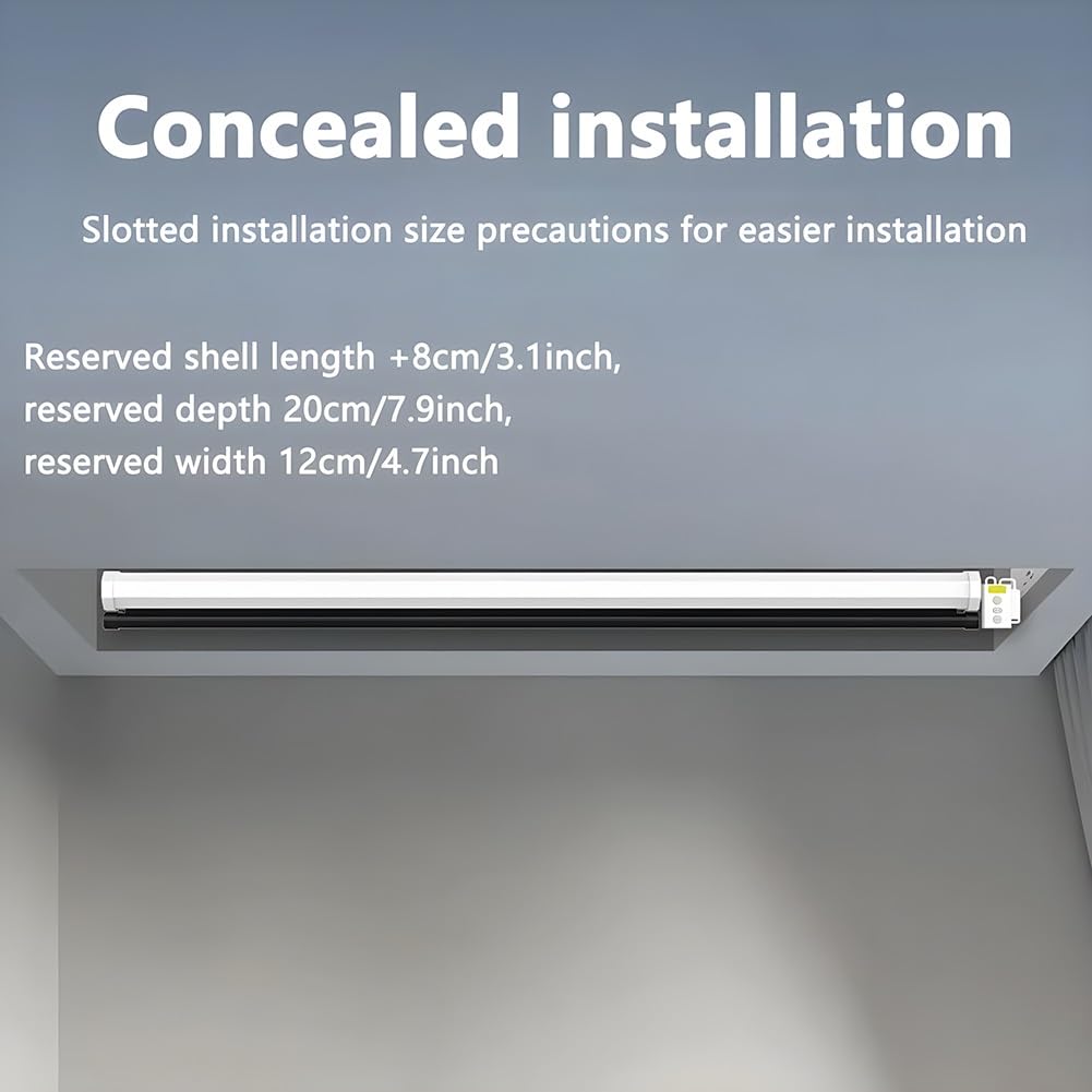Schermo per Proiettore Motorizzato con Telecomando, Proporzioni 16:9, 8K/4K Ultra HD Ready, Schermo Proiettore Montato a Parete/soffitto per Ufficio, Home Theater e Film(72 inch)