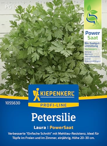 Kiepenkerl Profi-Line Petersiliensamen Laura 1055630 - Powersaat mit verbesserter 'Einfache Schnitt' mit Mehltauresistenz - Pflanzen Samen, Saatgut, Kräutersamen