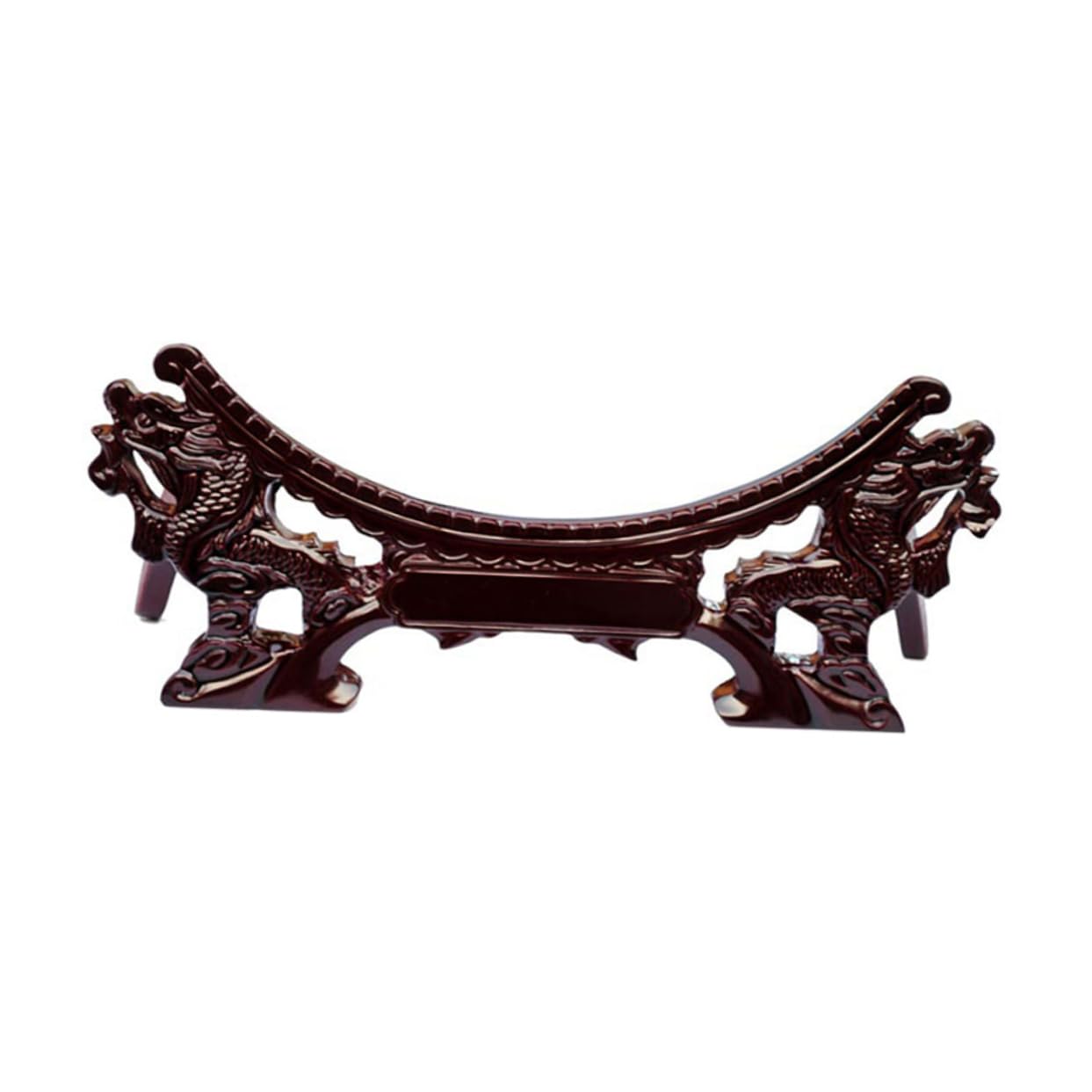 Zerodeko Dragon Plate Holder Stand Wooden Plate Storage Holder Enhancing Your Decor
