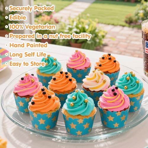 Image of Edible Pearl Sprinkles for Cake Decorating,130g Black and Gold Candy Sprinkle Mixing Size,Baking Pearls Cake Cupcake Toppers,Cookie Donuts Ice Cream Decorations,Wedding Birthday Party Supplies