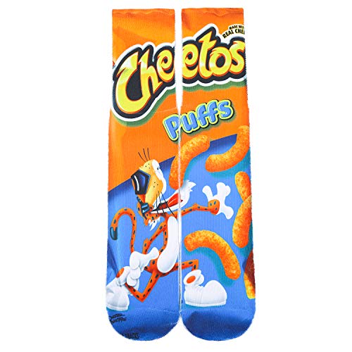 Calcetines deportivos unisex Crazy Funny Novelty 3D coloridos para hombre, Comida Azul, Medium