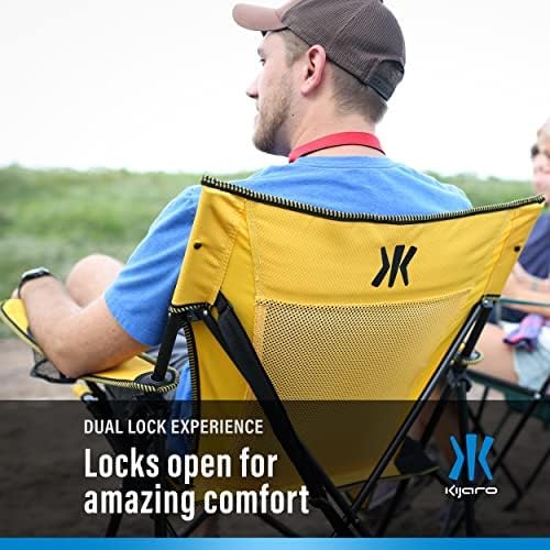 Miniatura 6 de Kijaro Silla de camping portátil XXL Dual Lock - Soporta hasta 400 libras - Disfruta del aire libre en una versátil silla plegable para deportes y