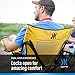 Kijaro Enjoy Versatile Folding Sports, Outdoor, Lawn Chair, Supports Up To 400lbs, Izamal Yellow