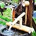 ZZYYZZ Bamboo Solar Fountain, Bamboo Feng Shui Water Fountain, Outdoor Garden Feature Decor, Home Decoration for Indoor Outdoor Backyard Lawn