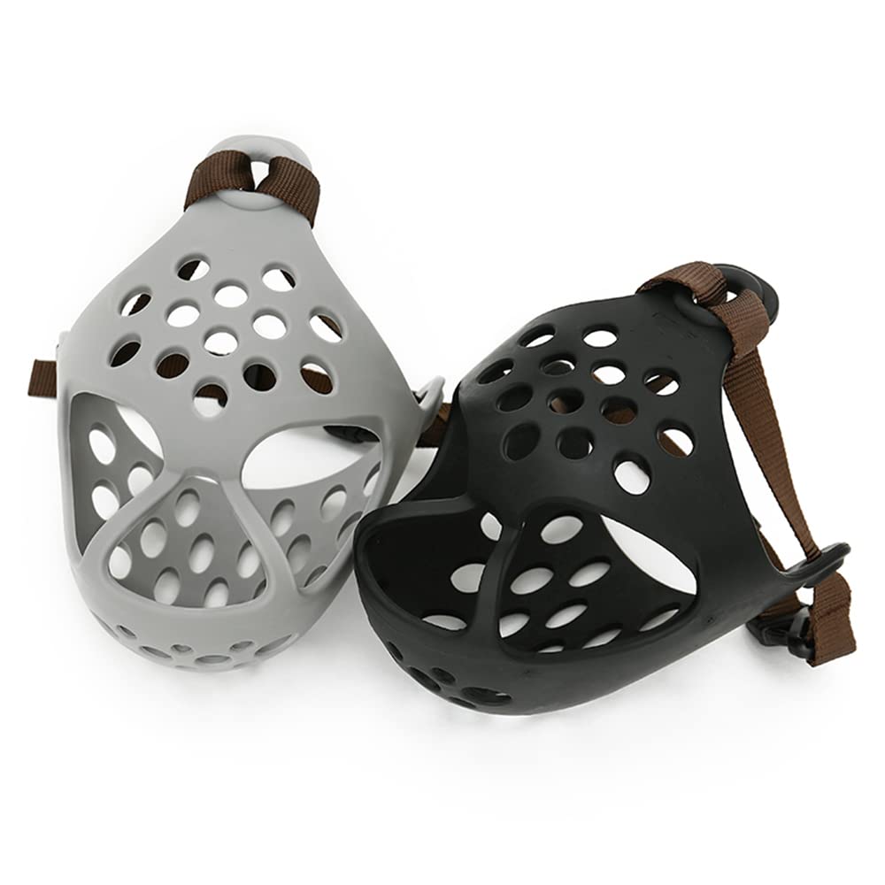 Bozal para Perro Bozales De Canasta Transpirables Perros Grandes Dejar De Morder Ladrar Masticar para Suministros para Perros Bulldog,Gris,M