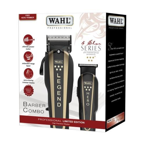 Wahl Professional 5 Star Series Limited Edition - Kit de aseo para hombre, recortadora multigroomer para cabello grueso y fino y peinado de barba, eléctrico con cable, uso profesional