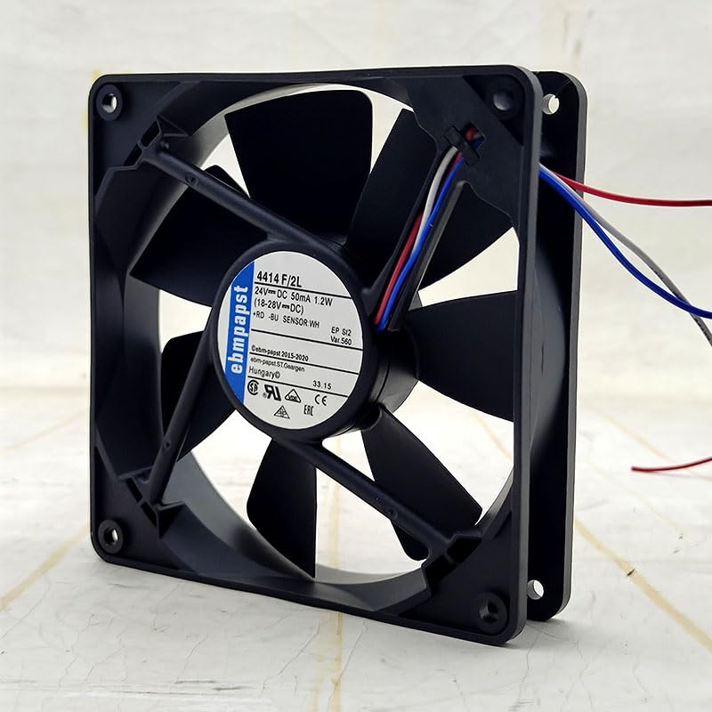 EBM 4414F/2L 24V 50mA 1.2W 12025 12cm 3線シャーシインバータークーラーファン。