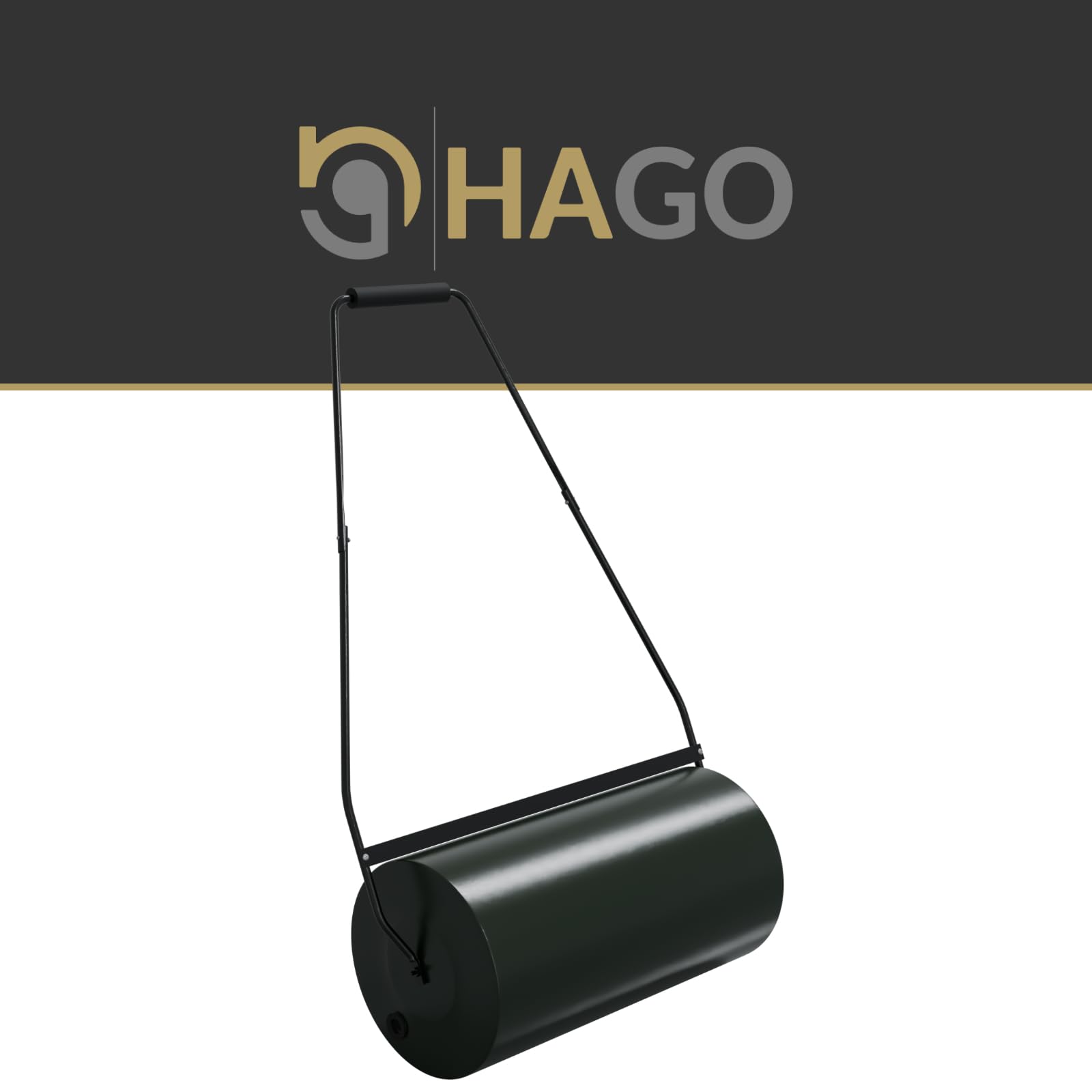 HAGO24 | Gartenwalze | Rasenwalze | Handwalze | 60cm | Stahl | 50L