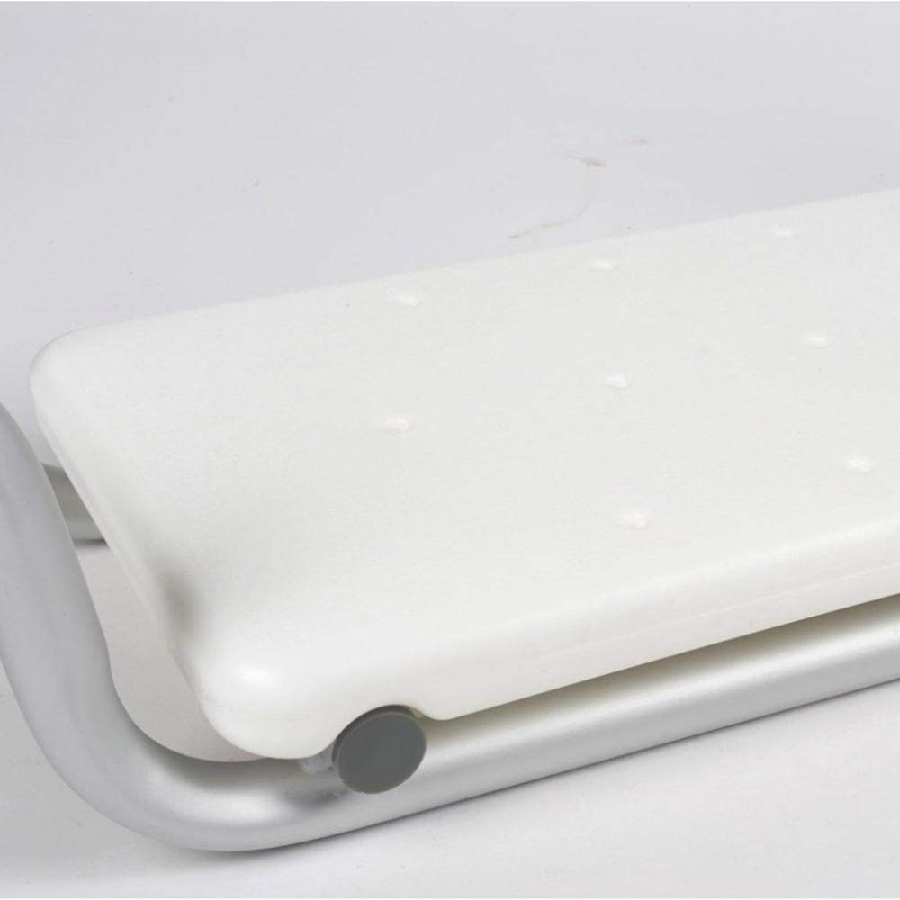 Bakaji - Silla Taburete para bañera, Asiento de Apoyo para Personas Mayores, de Acero y plástico, con Patas Antideslizantes, instalación Borde de la bañera, Capacidad máxima de 150 kg